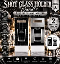  🥂 HERMES~LUXURY DESIGNER-INSPIRED SHOT GLASS HOLDER Bundle – Image 1