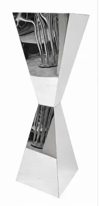Large Silver Mirrored Vase Rental – Approx. 3 Ft Tall – Image 4