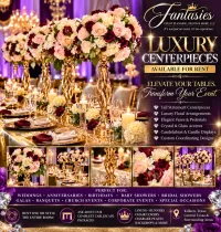Luxury Gold Floral Centerpiece Rental – Image 1