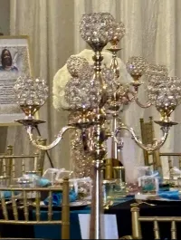 Luxury Crystal Candelabra Centerpiece Rental – Image 3