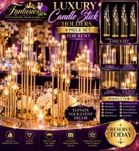 Luxury Gold Candle Holder Rental – Image 1