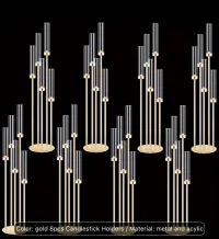 Luxury Gold Candle Holder Rental – Image 2