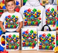 Autism Awareness “Built Different” PNG  – Image 1