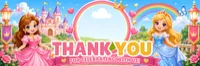  🎉 Princess Birthday Thank You Photo Template  – Image 1