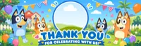  🎉 Bluey Birthday Thank You Photo Template  – Image 1