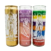 Veladora Santa Muerte 7 Colores Ritualizada 3pack – Image 2