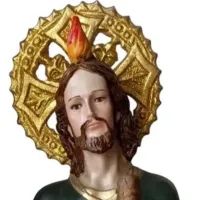San Judas Tadeo 90cm En Resina Con Ojo De Vidrio – Image 4