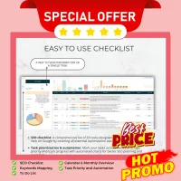 SEO Checklist Google Sheets Audit Template | Step-by-Step SEO Planner to Rank Higher on Google – Image 5