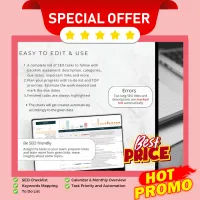 SEO Checklist Google Sheets Audit Template | Step-by-Step SEO Planner to Rank Higher on Google – Image 3