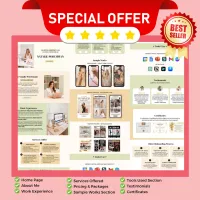 Freelancer Virtual Assistant Portfolio Canva Website Template | Editable VA Landing Page for Canva – Image 4