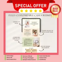 Freelancer Virtual Assistant Portfolio Canva Website Template | Editable VA Landing Page for Canva – Image 3