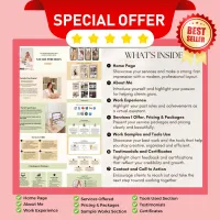 Freelancer Virtual Assistant Portfolio Canva Website Template | Editable VA Landing Page for Canva – Image 5