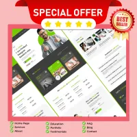 Light Green Personal Portfolio Canva Website Template | Editable One Page Portfolio Landing Page – Image 3