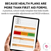 Classroom Management - Student Support: Health Care Plan Template – Image 3