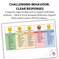 Classroom Management - Student Support: Challenging Behaviour Cycle Strategies Template – Image 2