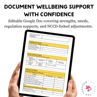Classroom Management - Student Support: Wellbeing Plan Template – Image 4