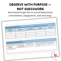 Classroom Management - Student Support: Observation Recording Template – Image 3