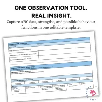 Classroom Management - Student Support: Observation Recording Template – Image 4