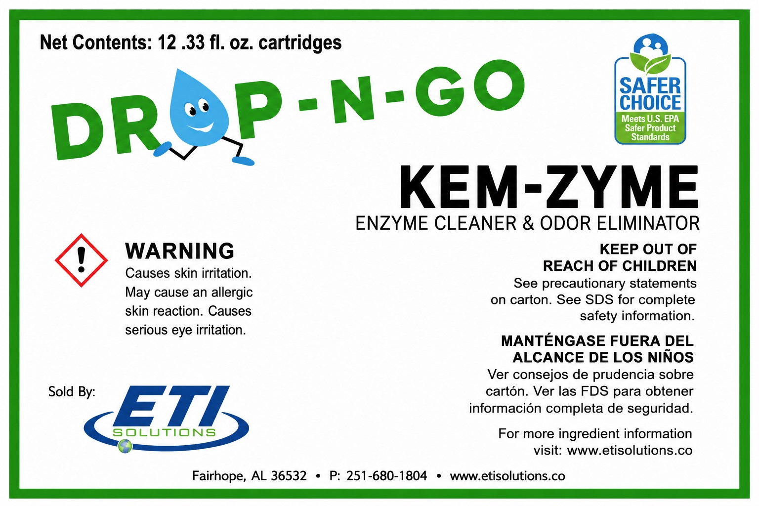 Kem-Zyme Enzyme Floor Cleaner and Degreaser for Drop n Go Mopping System – Image 1
