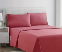 Clara Clark Premier 1800 Collection King Deluxe Sheet Set Coral Pink - Deep Pocket Microfiber – Image 4