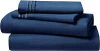Clara Clark Premier 1800 Collection King Deluxe Sheet Set Navy Blue - Deep Pocket Microfiber – Image 5