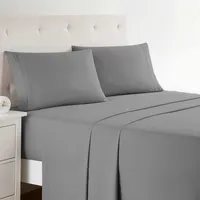 Clara Clark Premier 1800 Collection King Deluxe Sheet Set Dark Gray - Deep Pocket Microfiber – Image 1