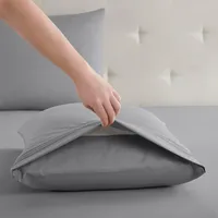 Clara Clark Premier 1800 Collection King Deluxe Sheet Set Dark Gray - Deep Pocket Microfiber – Image 4