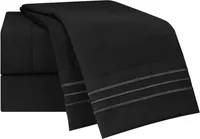 Clara Clark Premier 1800 Collection King Deluxe Sheet Set Black - Deep Pocket Microfiber – Image 4