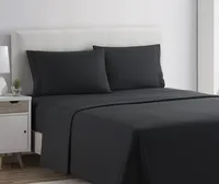 Clara Clark Premier 1800 Collection King Deluxe Sheet Set Black - Deep Pocket Microfiber – Image 1