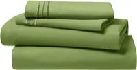 Clara Clark Premier 1800 Collection Twin Deluxe Sheet Set Calla Green - Deep Pocket Microfiber – Image 6