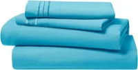 Clara Clark Premier 1800 Collection King Deluxe Sheet Set Beach Blue - Deep Pocket Microfiber – Image 6