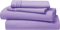 Clara Clark Premier 1800 Collection King Deluxe Sheet Set Lavender - Deep Pocket Microfiber – Image 5