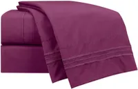 Clara Clark Premier 1800 Collection King Deluxe Sheet Set Magenta - Deep Pocket Microfiber – Image 4