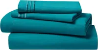 Clara Clark Premier 1800 Collection Full Deluxe Sheet Set Teal - Deep Pocket Microfiber – Image 2