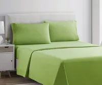 Clara Clark Premier 1800 Collection King Deluxe Sheet Set Calla Green - Deep Pocket Microfiber – Image 4