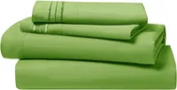 Clara Clark Premier 1800 Collection King Deluxe Sheet Set Calla Green - Deep Pocket Microfiber – Image 5