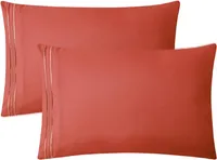 Clara Clark Premier 1800 Collection King Deluxe Sheet Set Orange - Deep Pocket Microfiber – Image 6