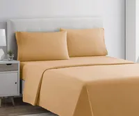 Clara Clark Premier 1800 Collection Full Deluxe Sheet Set Apricot - Deep Pocket Microfiber – Image 4