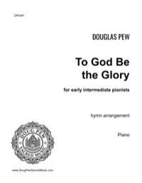 To God Be the Glory - EARLY INTERMEDIATE – Image 1