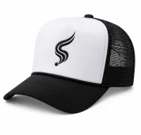 2-Tone Trucker Foam Hat (Black/White) – Image 3