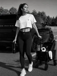 Women's Crop Top and Leggings Bundle – Image 1