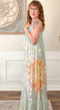 POL Crochet Golden Accent Boho Maxi Dress – Image 6