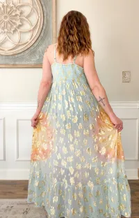 POL Crochet Golden Accent Boho Maxi Dress – Image 5