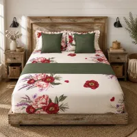 Poppy Garden Queen Bedsheet Set – 8 Pieces – Image 3