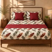 Autumn Feather Queen Bedsheet Set – 8 Pieces – Bild 1