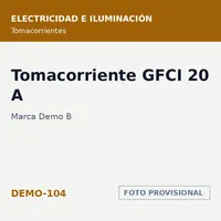 Marca Demo B Tomacorriente GFCI 20 A · SKU DEMO-104 – Image 1