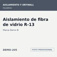 Marca Demo B Aislamiento de fibra de vidrio R-13 · SKU DEMO-205 – Image 1