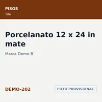 Marca Demo B Porcelanato 12 x 24 in mate · SKU DEMO-202 – Image 1