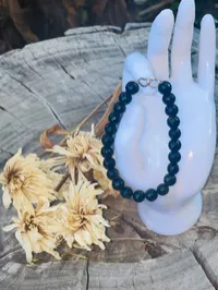 Black Obsidian 2 hearts bracelet – Image 1