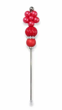 Glitter Poker Sticks NZ | Custom Beaded Craft Tools for Tumblers & Resin – Red Flower